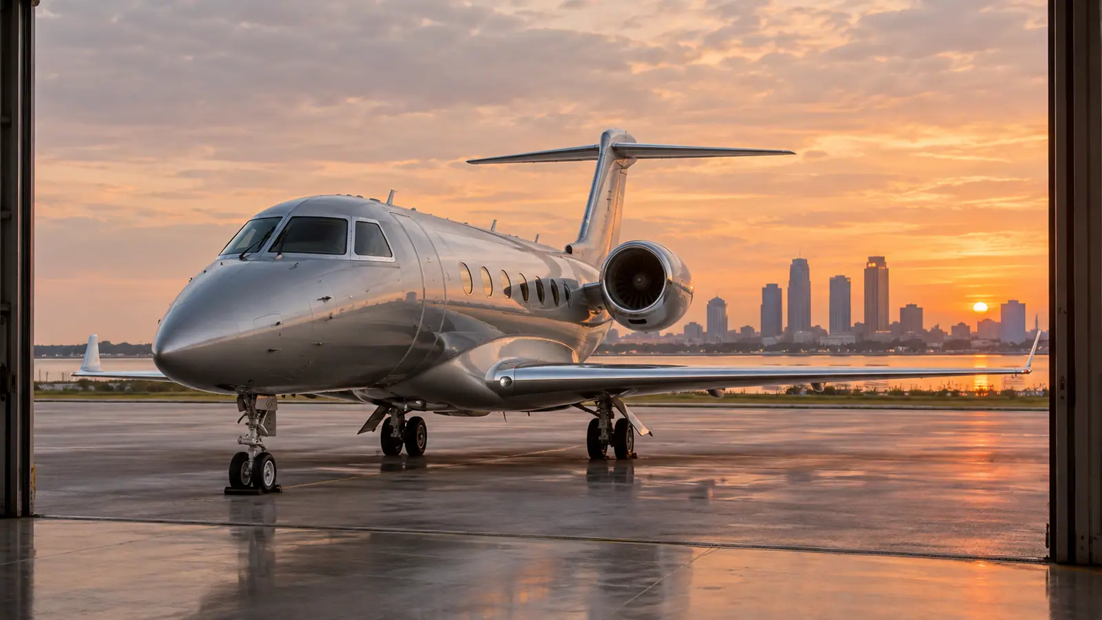 Private jet near Tampa