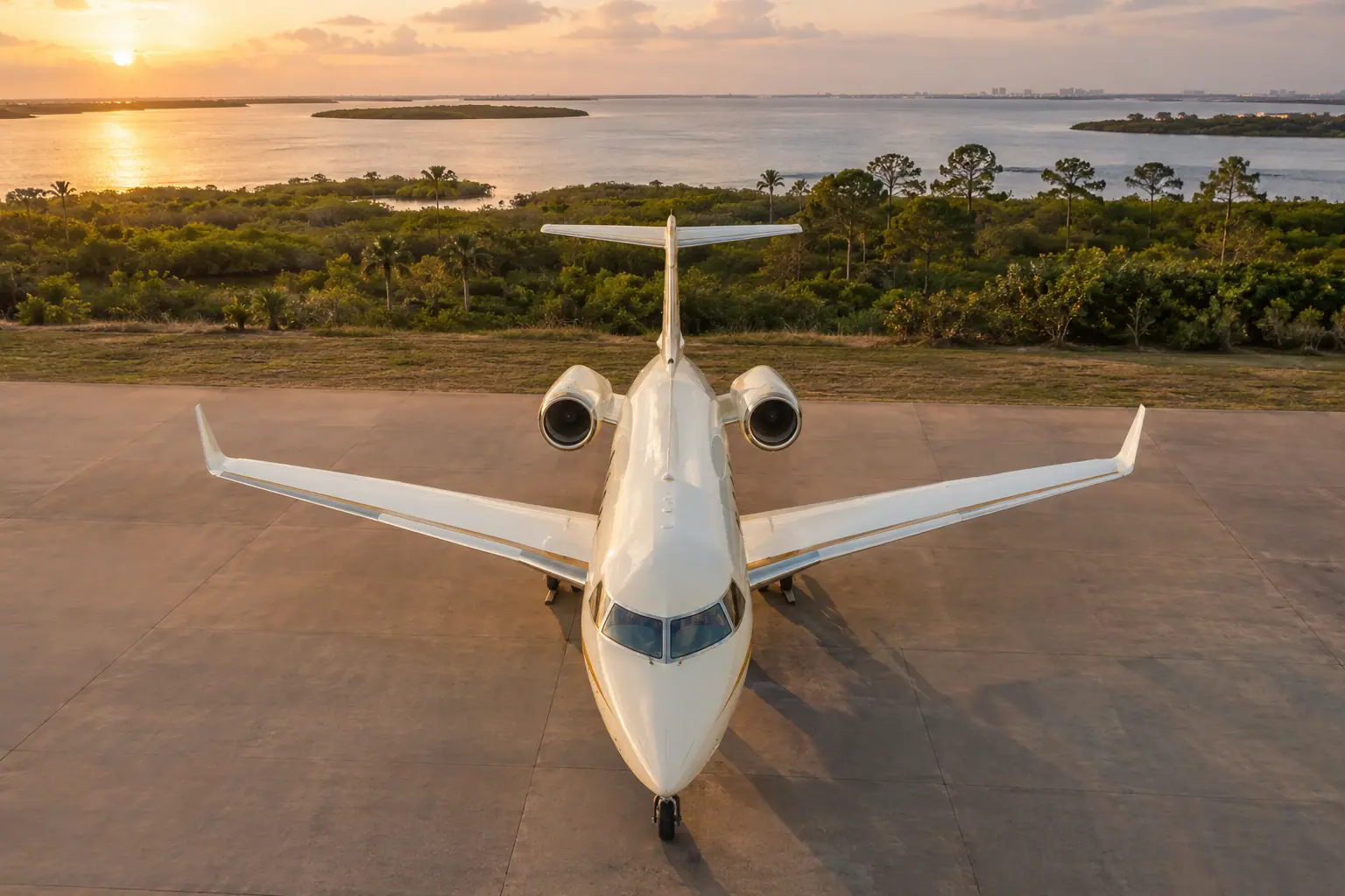 Heavy jet on the ramp